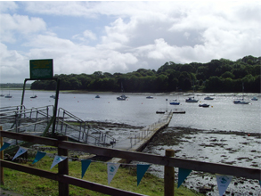 View from the pub beer garden at Lawrenny Quay